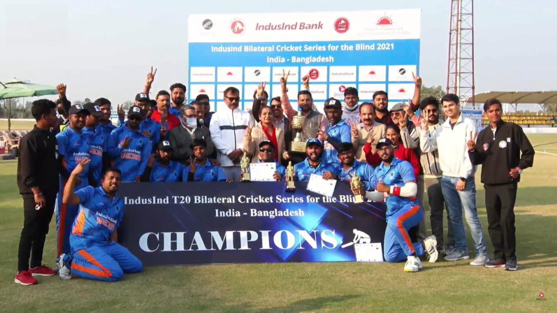 India clean sweep T20 series against Bangladesh in IndusInd Bilateral Cricket Series for the Blind 2021