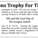 Media Coverage of 5th and 6th match of NTT DATA T20 Champions-3