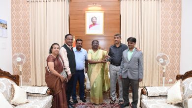 Dr. Mahantesh meet'sthe First Citizen of India, Smt. Droupadi Murmu