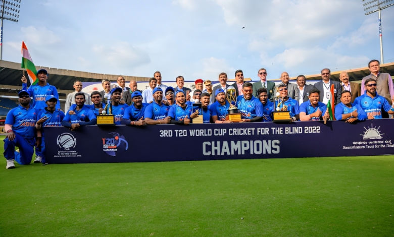 India wins the 3rd T20 World Cup Cricket for the Blind