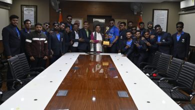 Indian Blind Cricket Team felicitated by Shri Pralhad Joshi, Minister of Parliamentary Affairs of India-1