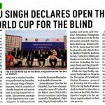 Legendary Cricketer Yuvraj Singh Declares Open the 3rd T20 World Cup for the Blind-media-coverage-10