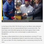 Media Coverage of 3rd T20 World Cup Cricket for the Blind 2022 Final's-30