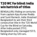 Media Coverage of 3rd T20 World Cup Cricket for the Blind 2022 Final's-9
