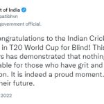 socialmedia clips addition to webiste about 3rd T20 World Cup Cricket for the Blind-1