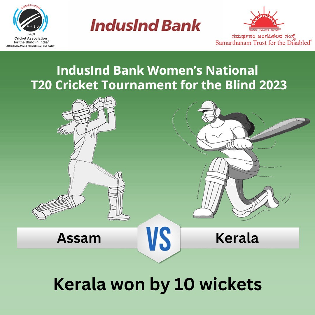 Kerala Womens won by 10 wickets in IndusInd Bank Women’s National T20 Cricket Tournament for the Blind 2023