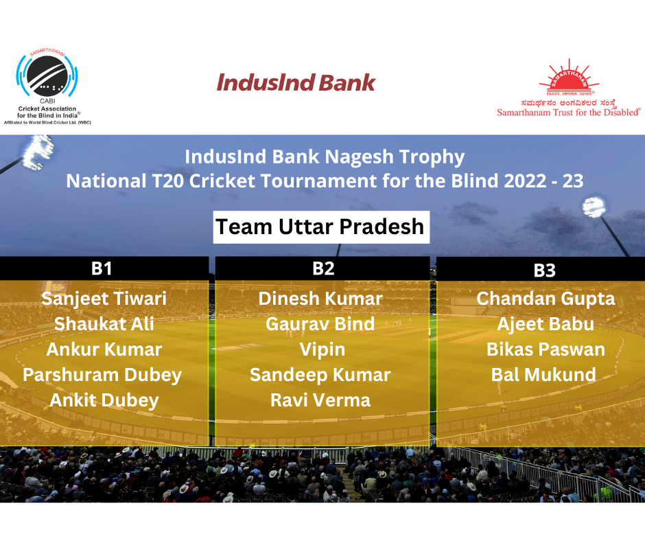 Team Uttar Pradesh of IndusInd Bank Nagesh Trophy National T20 Cricket Tournament For The Blind 2022-23
