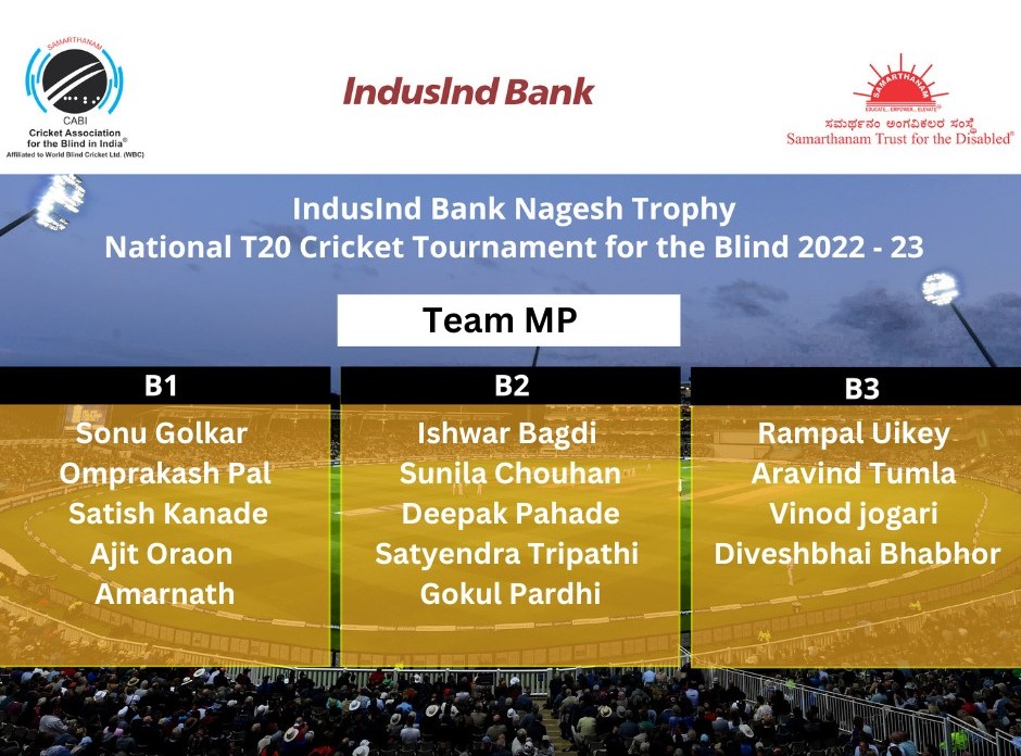 Group D players of IndusInd Bank Nagesh Trophy National T20 Cricket Tournament for the Blind 2022 – 2023