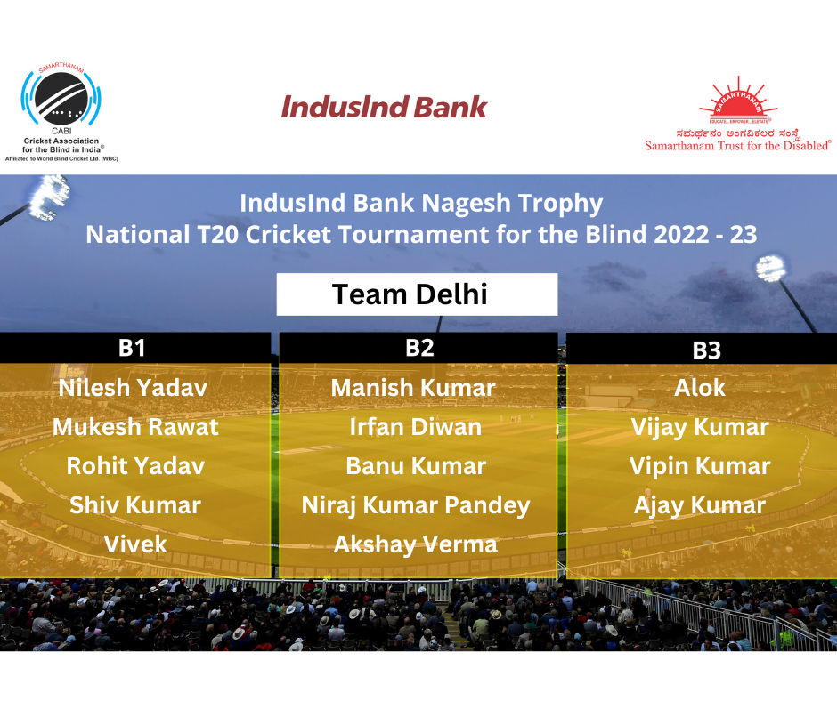 Group C players of IndusInd Bank Nagesh Trophy National T20 Cricket Tournament for the Blind 2022 – 2023