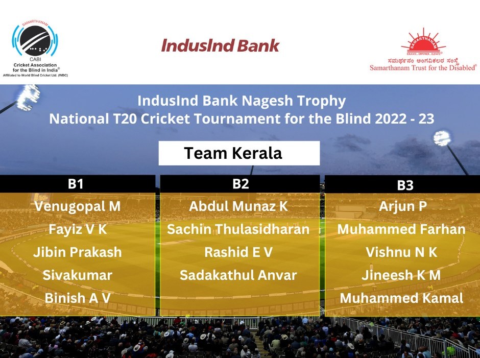 team kerala of 5th edition of Nagesh trophy