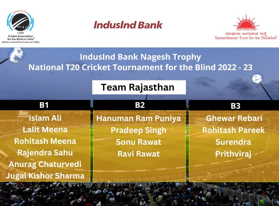 team rajasthan of 5th edition of Nagesh trophy