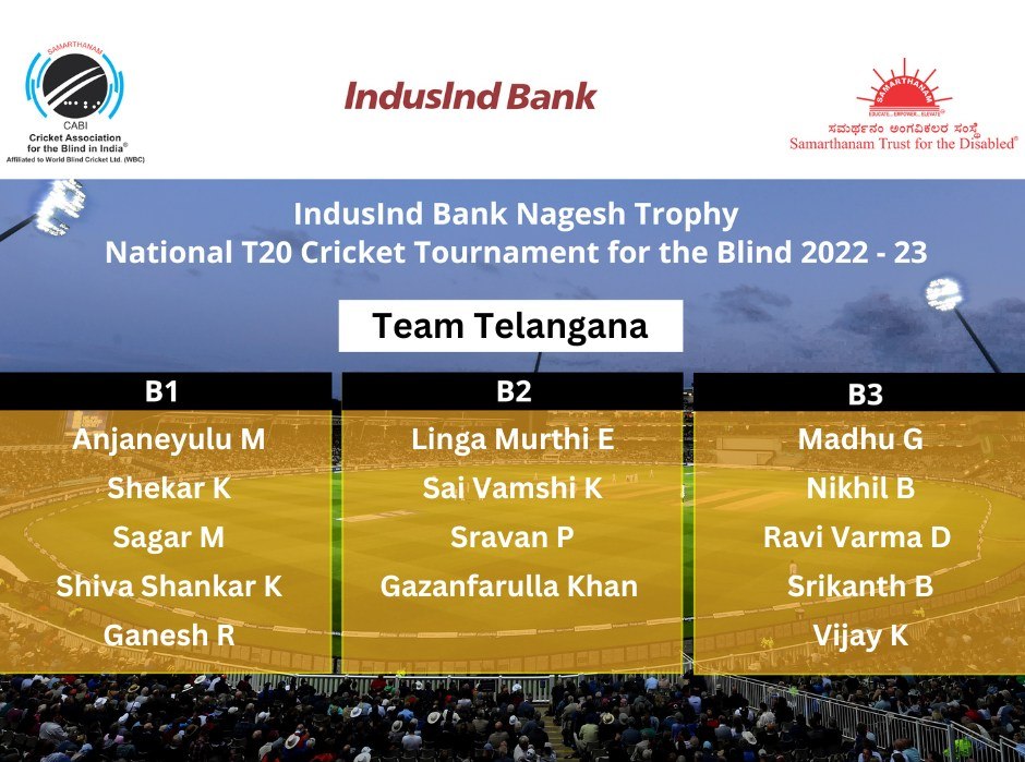 team telangana of 5th edition of Nagesh trophy