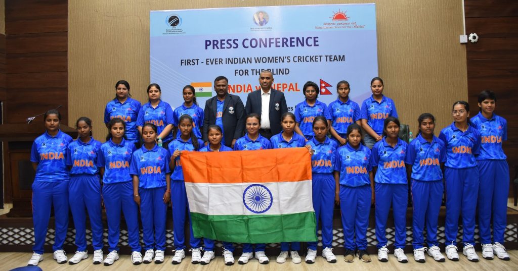 Brand Ambassador of the Indian Women's Blind Cricket Team, virtually addressed the media and wished the players the best-1