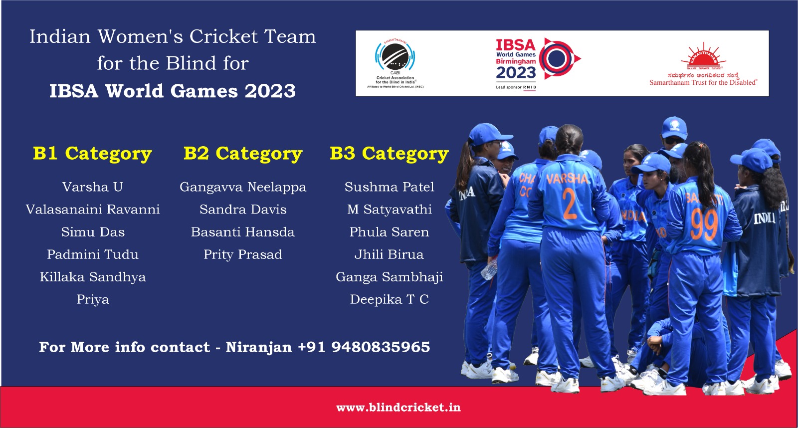 Indian Women S Cricket Team For The Blind Is Set For The Ibsa World Games 2023 Cricket
