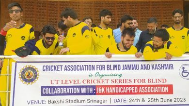 The J&K Cricket Association for Blind, in association with the J&K Handicapped Association, organized a cricket tournament-1