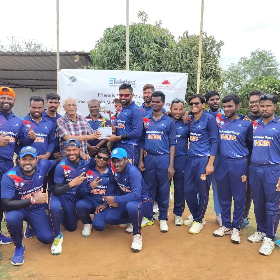 Indian Mens Cricket Team for the Blind held a special practice match at Altiore Sports Green Park, Bangalore-3
