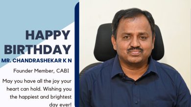 Happy Birthday to Mr. Chandrashekar Founder Member, CABI