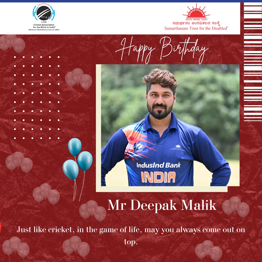 Happy Birthday, Deepak Malik