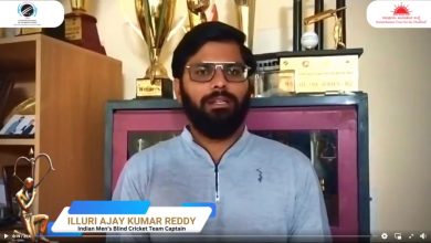 Ajay Reddy Captain of the Indian Mens Blind Cricket Team extends heartfelt thanks to the Government of India for the prestigious Arjuna Award