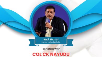 Prestigious Col CK Nayudu Lifetime Achievement Award bestowed to Former India cricketer Mr. Ravi Shastri