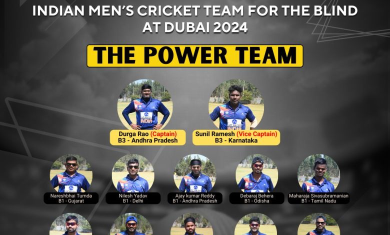 Indian Men’s Cricket Team for the Blind at Dubai 2024