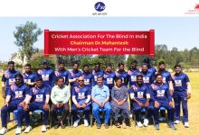 Our Chairman Dr. Mahantesh meets Indian Mens Cricket Team before Triangular Cricket Series for the Blind UAE 2024