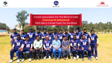 Our Chairman Dr. Mahantesh meets Indian Mens Cricket Team before Triangular Cricket Series for the Blind UAE 2024