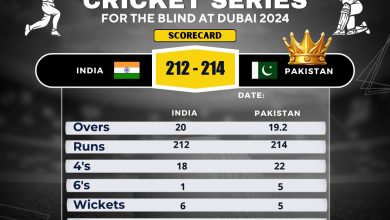 Pakistan won by 5 wickets in WMO Presents Bhima Friendship Triangular Cricket Series For The Blind UAE 2024