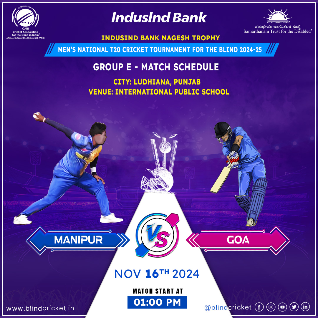 CAB Goa won by 7 wickets in IndusInd Bank Nagesh Trophy Mens National T20 Cricket Tournament For The Blind 2024-25