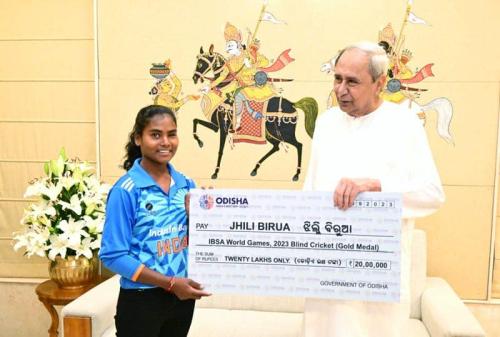 Grateful to Honble Chief Minister Shri Naveen Patnaik for recognizing at the Blind IBSA World Games 2023-2