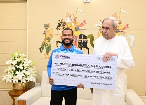 Grateful to Honble Chief Minister Shri Naveen Patnaik for recognizing at the Blind IBSA World Games 2023-3