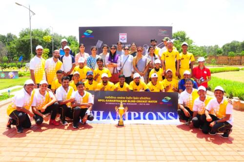 HPCL-SAMARTHANAM BLIND CRICKET MATCH was organised at HP Green R  D Centre in Bengaluru on July 30, 2022-5