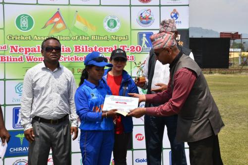 India won by 9 wickets in India-Nepal Women Bilateral T20 Cricket Series for the Blind-1