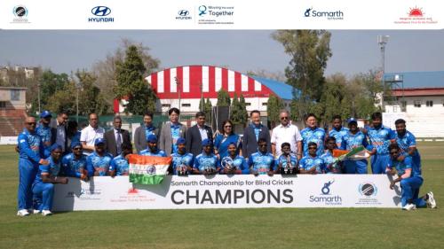 India won by 90 runs in Finals of Samarth Championship For Blind Cricket-4
