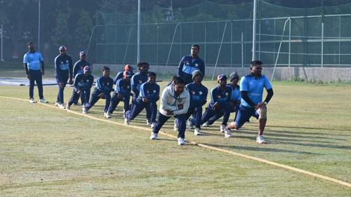 Indian team working out in Delhi for 3rd T20 World Cup for Blind-2