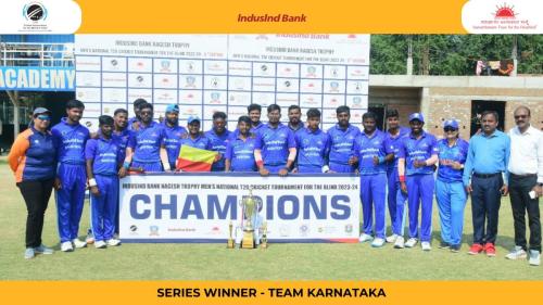 Karnataka won by 9 wickets in Finals of the IndusInd Bank Nagesh Trophy Mens National T20 Cricket Tournament For The Blind 2023 - 24-2