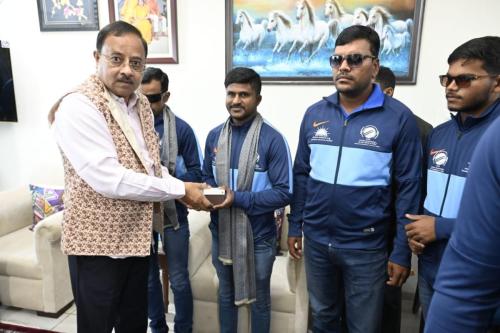 Shri Annasaheb Shankar Jolle, Member of parliament congratulated Blind Cricket World Cup Players-5