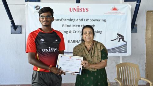The closing ceremony of Transforming  Empowering Blind Men through Skilling & Cricket Coaching- Karnataka, organized by Unisys in partnership with Samarthanam Trust For The Disabled-1