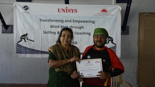 The closing ceremony of Transforming  Empowering Blind Men through Skilling & Cricket Coaching- Karnataka, organized by Unisys in partnership with Samarthanam Trust For The Disabled-2
