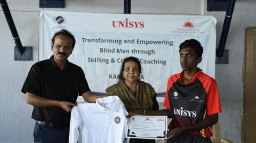The closing ceremony of Transforming  Empowering Blind Men through Skilling & Cricket Coaching- Karnataka, organized by Unisys in partnership with Samarthanam Trust For The Disabled-7