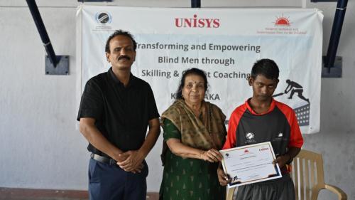 The closing ceremony of Transforming  Empowering Blind Men through Skilling & Cricket Coaching- Karnataka, organized by Unisys in partnership with Samarthanam Trust For The Disabled-8
